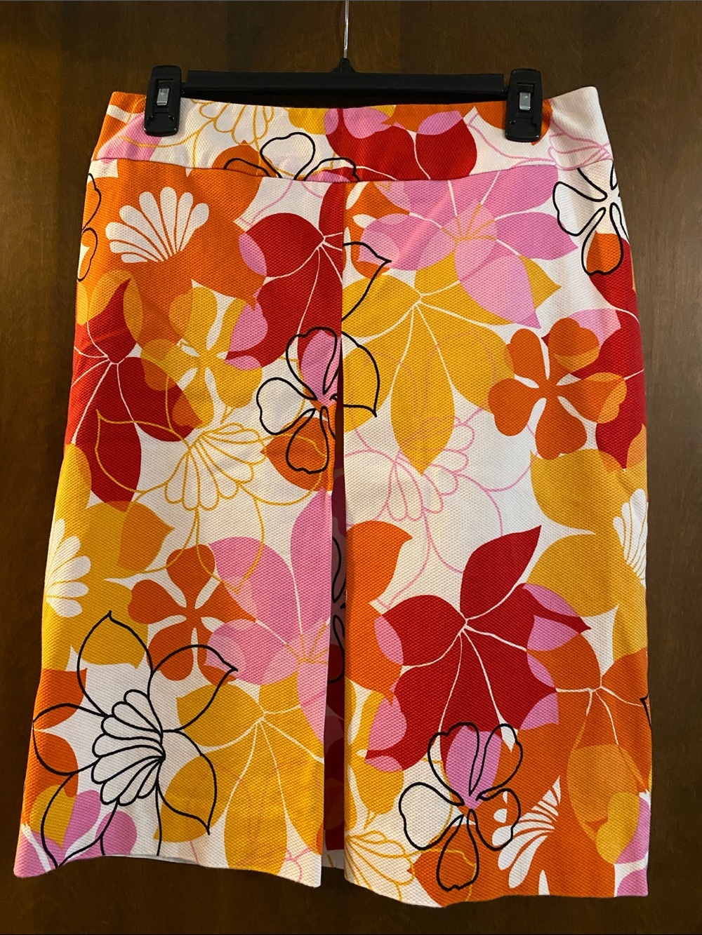 GRACE DANE LEWIS vintage bright floral sheath skirt. Hidden back zipper. - Picture 1 of 6